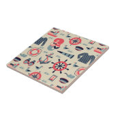 Meeresflora und -fauna-Muster Fliese (Seite)