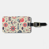 Meeresflora und -fauna-Muster Gepäckanhänger (Vorderseite horizontal)