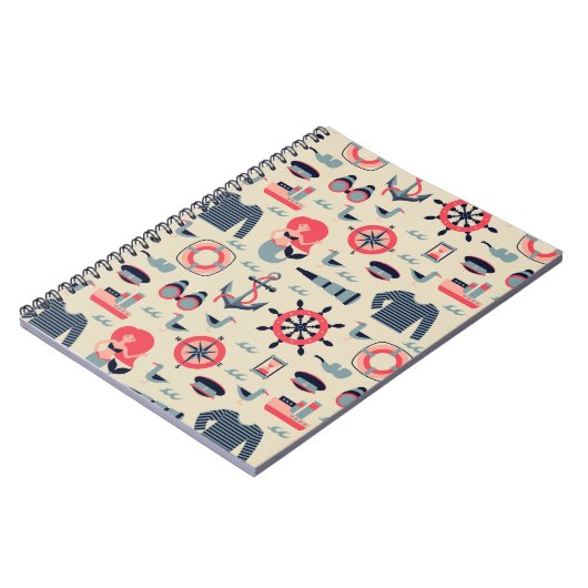 Meeresflora und -fauna-Muster Notizblock (Linke Seite)