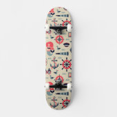 Meeresflora und -fauna-Muster Skateboard (Vorderseite)
