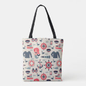 Meeresflora und -fauna-Muster Tasche (Rückseite)