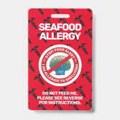 Meeresfrüchte Allergie Warnhinweise Red Warning Ab Ausweis (Vorderseite)