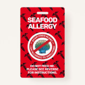 Meeresfrüchte Allergie Warnhinweise Red Warning Ab Ausweis (Vorderseite)