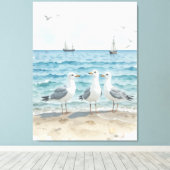 Meeresfrüchte an der Küste Maßgeschneidert Leinwanddruck (Insitu (Holzboden))