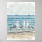 Meeresfrüchte an der Küste Maßgeschneidert Poster (Vorne)