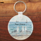 Meeresfrüchte an der Küste Maßgeschneidert Schlüsselanhänger (Rückseite)