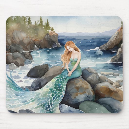 Meeresfrüchte auf Felsen Mousepad (Vorne)