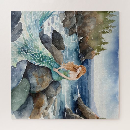 Meeresfrüchte auf Felsen Puzzle (Horizontal)