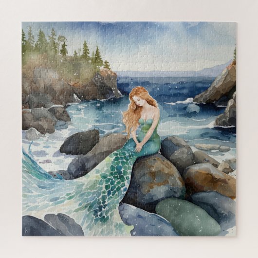 Meeresfrüchte auf Felsen Puzzle (Vertikal)