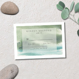 Meeresfrüchte Blauer Grüne Creme RSVP Karte