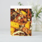 Meeresfrüchte-Blutgeschwür-Einladung Einladung (Stehend Vorderseite)