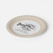 Meeresfrüchte-Blutgeschwür-Gewohnheit des Hummer-| Pappteller (Schrägansicht)