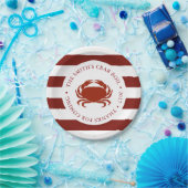 Meeresfrüchte-Blutgeschwür kundengebundenes Rot Pappteller (Party)