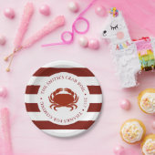 Meeresfrüchte-Blutgeschwür kundengebundenes Rot Pappteller (Party)