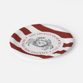 Meeresfrüchte-Blutgeschwür-kundenspezifisches Rot Pappteller (Schrägansicht)