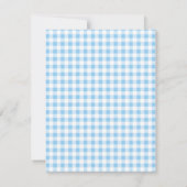 Meeresfrüchte Boil Blue Gingham and Wood Party Einladung (Rückseite)