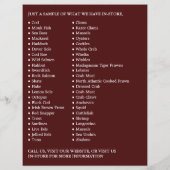 Meeresfrüchte-Display, Fischmonger/Ehefrau, Fischm Flyer (Hinten)