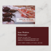 Meeresfrüchte-Display, Fischmonger/Ehefrau, Fischm Visitenkarte (Vorne/Hinten)