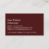 Meeresfrüchte-Display, Fischmonger/Ehefrau, Fischm Visitenkarte (Rückseite)