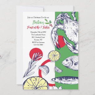 Meeresfrüchte-Einladung Einladung