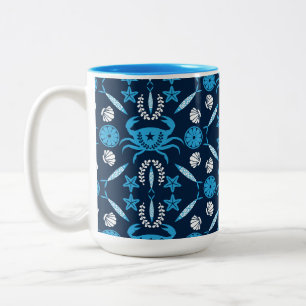 Meeresfrüchte Feinschmecker Geschenke Zweifarbige Tasse