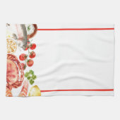 Meeresfrüchte Fest Roter Streifen Geschirrtuch (Horizontal)