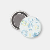 Meeresfrüchte-Festmahl Magnet (Vorderseite/Rückseite)
