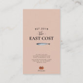 Meeresfrüchte, Fische GRILLEN und Fischmarkt Visitenkarte (Rückseite)