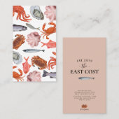 Meeresfrüchte, Fische GRILLEN und Fischmarkt Visitenkarte (Vorne/Hinten)