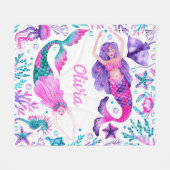 Meeresfrüchte Fleecedecke (Vorderseite (Horizontal))