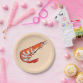 Meeresfrüchte Garnelen Abendessen Party oder GRILL Pappteller (Party)