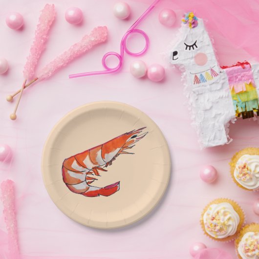 Meeresfrüchte Garnelen Abendessen Party oder GRILL Pappteller (Party)