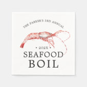 Meeresfrüchte/Garnelen Party Serviette (Vorderseite)