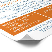 Meeresfrüchte-Garnelen, Werbung für Kochkurse Poster (Ecke)