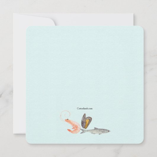 Meeresfrüchte-Gemisch-Einladung Einladung (Rückseite)