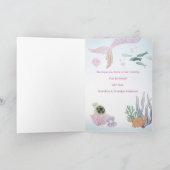 Meeresfrüchte Glitzer Meerjungfrau Karte (Innenseite)