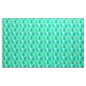 Meeresfrüchte-Grüne Muscheln auf Aqua Stoff (Yard (91,4 cm))