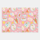 Meeresfrüchte Hummer Sardinen Austern Fisch Geschenkpapier Set (Vorderseite 3)