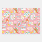 Meeresfrüchte Hummer Sardinen Austern Fisch Geschenkpapier Set (Vorderseite 2)