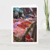 Meeresfrüchte im Mercado Central, Valencia, Spanie Karte (Vorderseite)