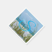 Meeresfrüchte in weißem Sand, Hochzeiten von Napki Serviette (Ecke)