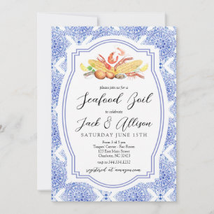 Meeresfrüchte-Koch-Einladung, Low-Country-Boil-Hoc Einladung