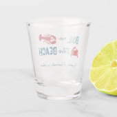 Meeresfrüchte-Koch- Junggesellinnenabschied Schnapsglas (Rückseite)