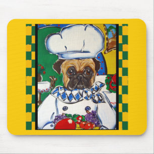 Meeresfrüchte-Koch-Pug Mousepad