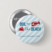Meeresfrüchte-Kochparty Junggesellinnenabschied Button (Vorne & Hinten)
