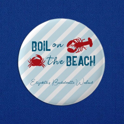 Meeresfrüchte-Kochparty Junggesellinnenabschied Button