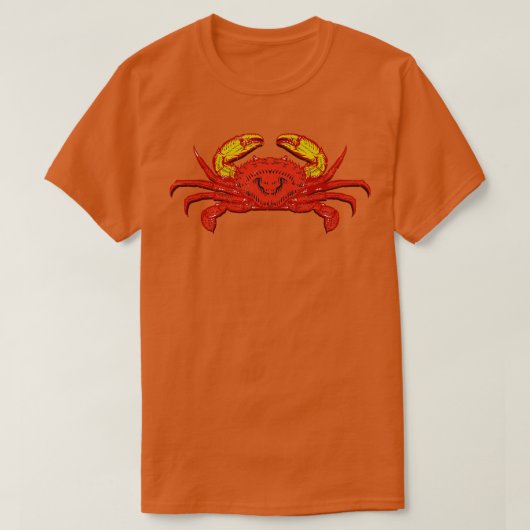 Meeresfrüchte-Krabbe T-Shirt (Design vorne)