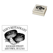 Meeresfrüchte Krabben Cakes Crabcakes Restaurant A Gummistempel (Stempel)