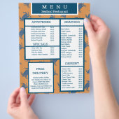 Meeresfrüchte Krabben Grill Restaurant Menü (Hand)