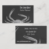 Meeresfrüchte-Krabben-Visitenkarte im Grau Visitenkarte (Vorne/Hinten)